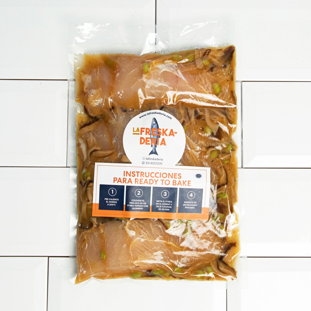 Robalo con Shiitake y Edamame