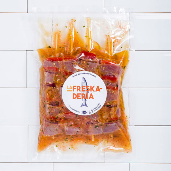 Brochetas de Atun mediterraneo